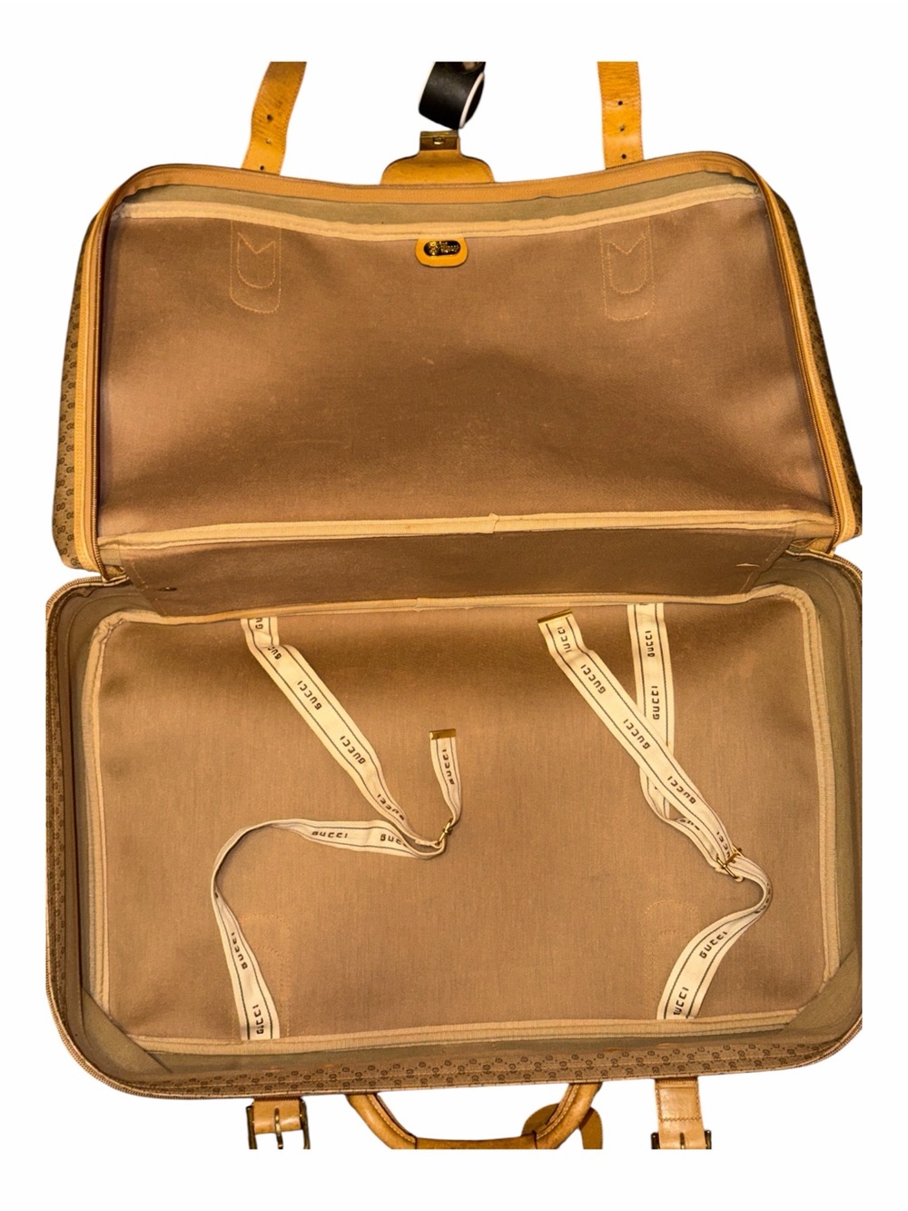 Vintage Gucci Micro GG Plus Monogram Luggage Suitcase 23" - Made in Italy - Picture 9 of 11